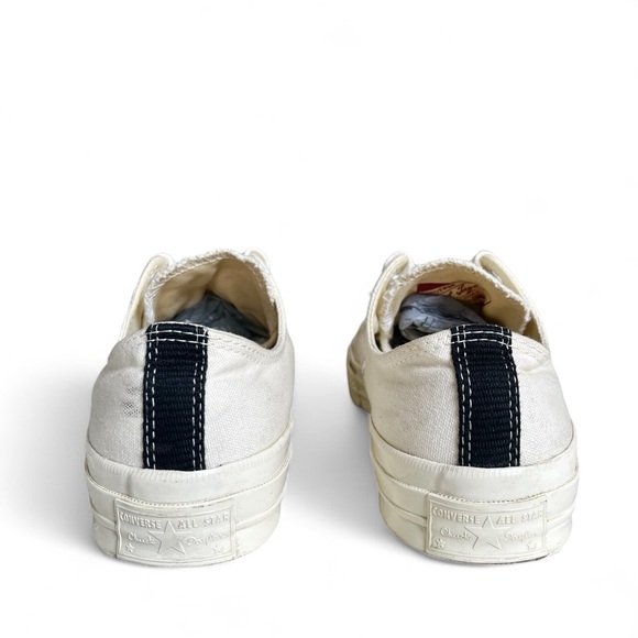 Comme des Garcon CDG Converse Chuck Taylor All-Star Low White Mens 8, Womens 10 - Picture 6 of 12